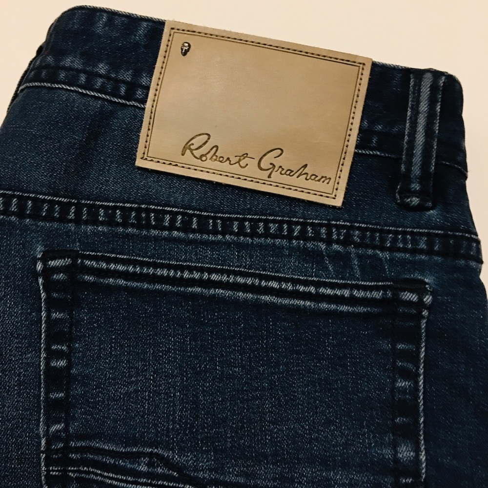 Robert Graham  Classic Fit Straight Leg Blue SZ 32 - Picture 2 of 8